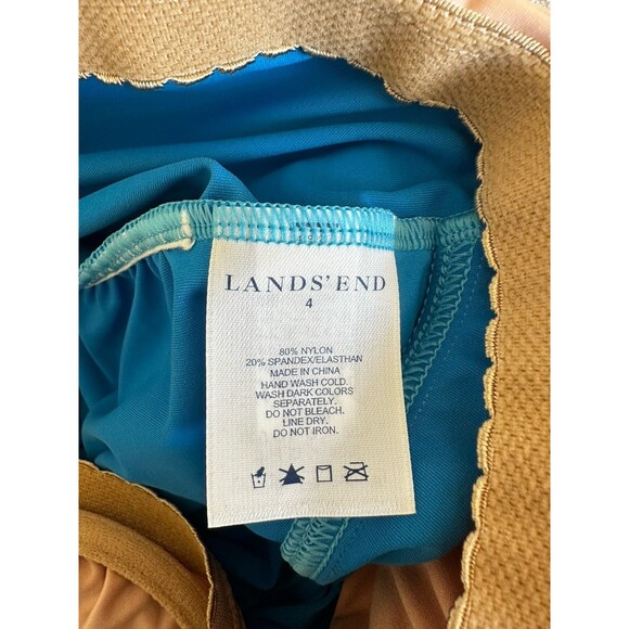 Lands End Tankini Blue Size 4 NEW NWT Bathing Suit Swimsuit Womens Ladies Small - Picture 7 of 8